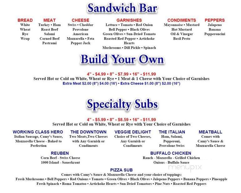 Camy's - Memphis, TN menu_pic