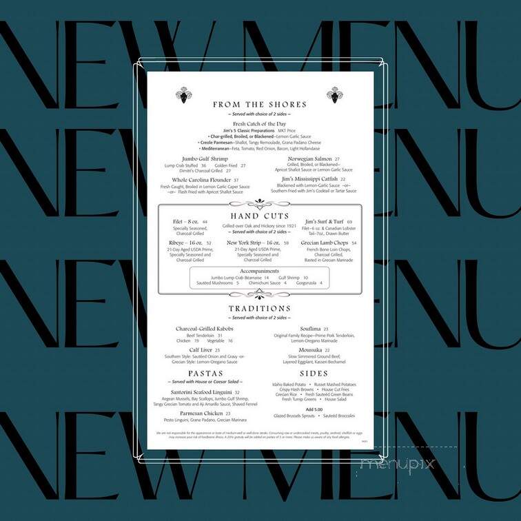 Jim's Place Grille - Collierville, TN menu_pic