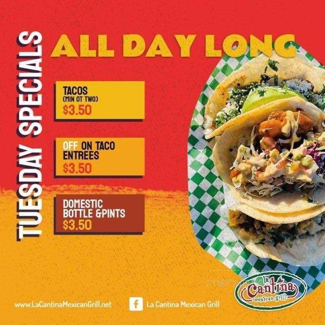 La Cantina Mexican Grill - Beaumont, TX menu_pic