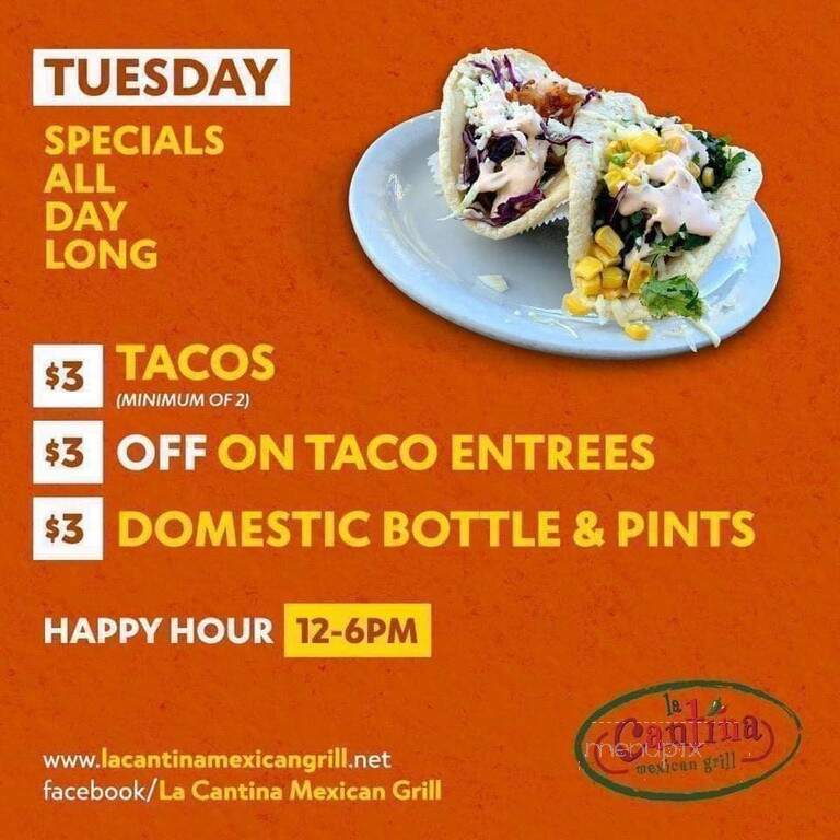 La Cantina Mexican Grill - Beaumont, TX menu_pic