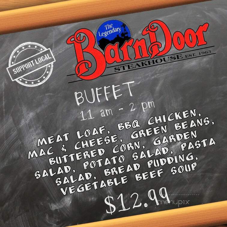 Barn Door Steakhouse - Odessa, TX menu_pic