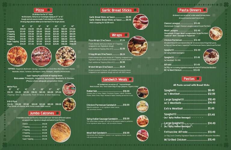 Big Lou's Pizza - San Antonio, TX menu_pic