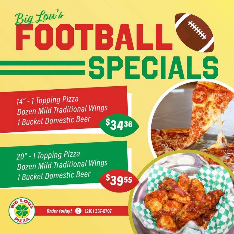 Big Lou's Pizza - San Antonio, TX menu_pic