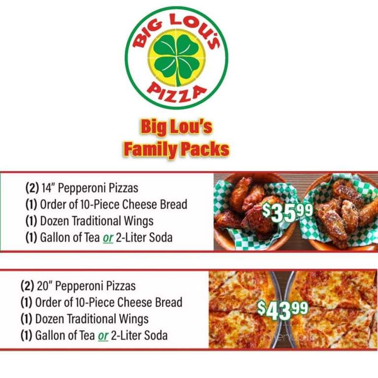 Big Lou's Pizza - San Antonio, TX menu_pic