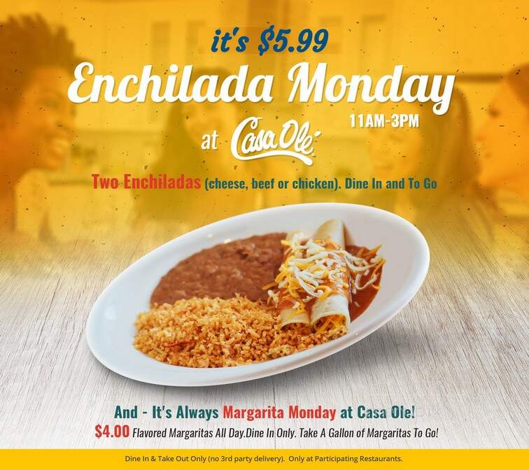 Casa Ole' - Bryan, TX menu_pic