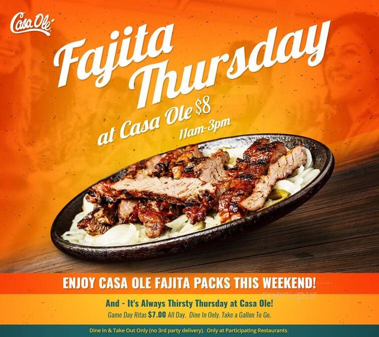Casa Ole' - Bryan, TX menu_pic