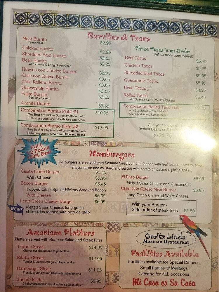 Casita Linda Mexican Restaurant - El Paso, TX