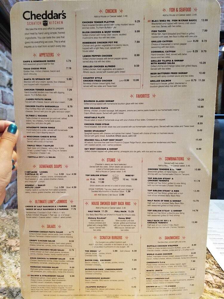 Cheddar's Casual Cafe - Webster, TX menu_pic