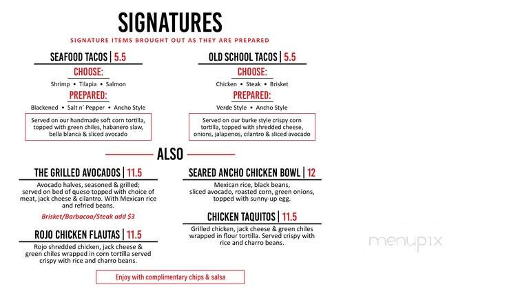 Chiloso Mexican Bistro - Rockwall, TX menu_pic