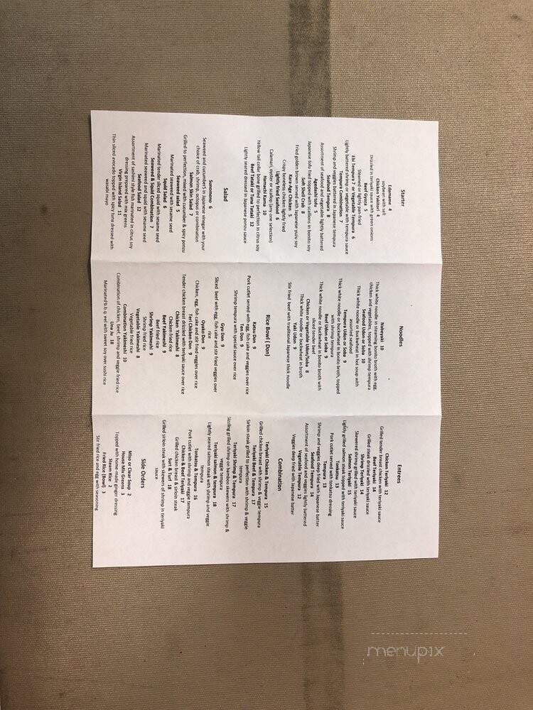 Cowtown Sushi - Southlake, TX menu_pic