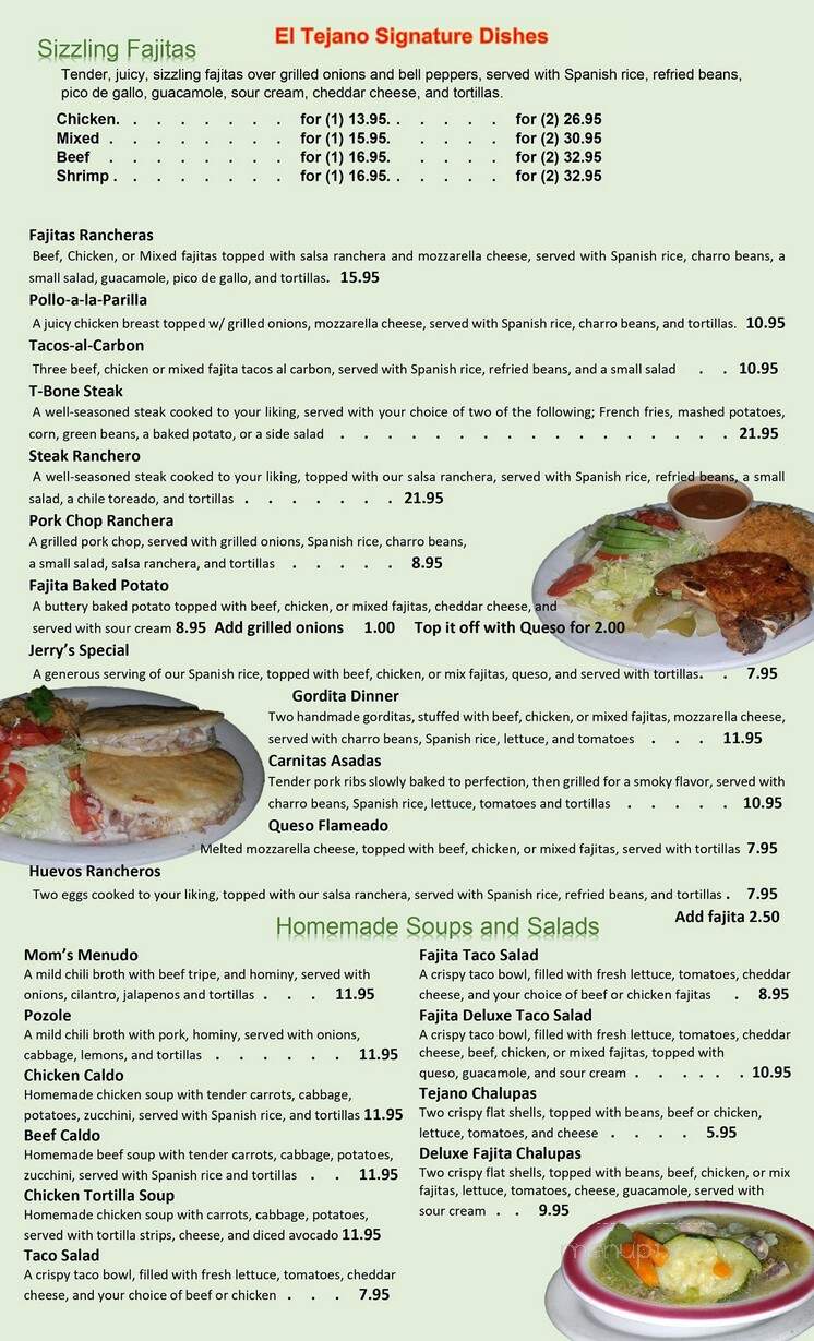 El Tejano Mexican Restaurant - Channelview, TX menu_pic