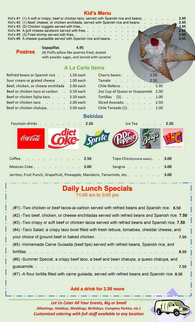 El Tejano Mexican Restaurant - Channelview, TX menu_pic