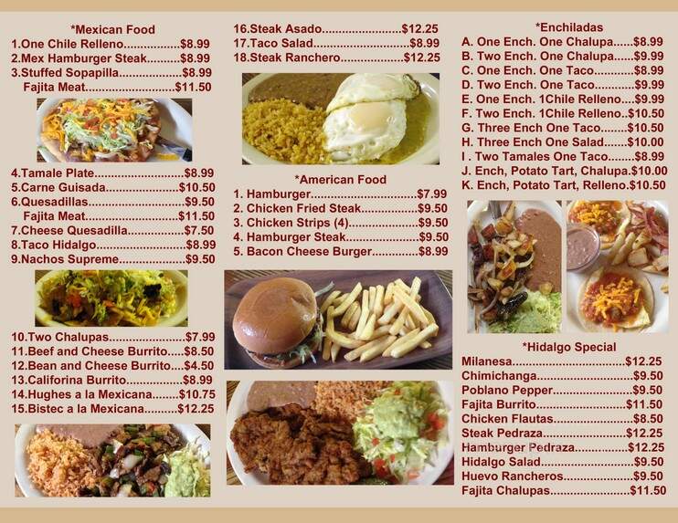 Hidalgo Restaurant - Colorado City, TX menu_pic