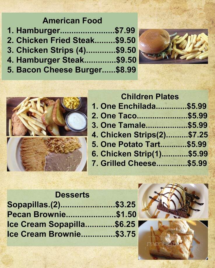 Hidalgo Restaurant - Colorado City, TX menu_pic