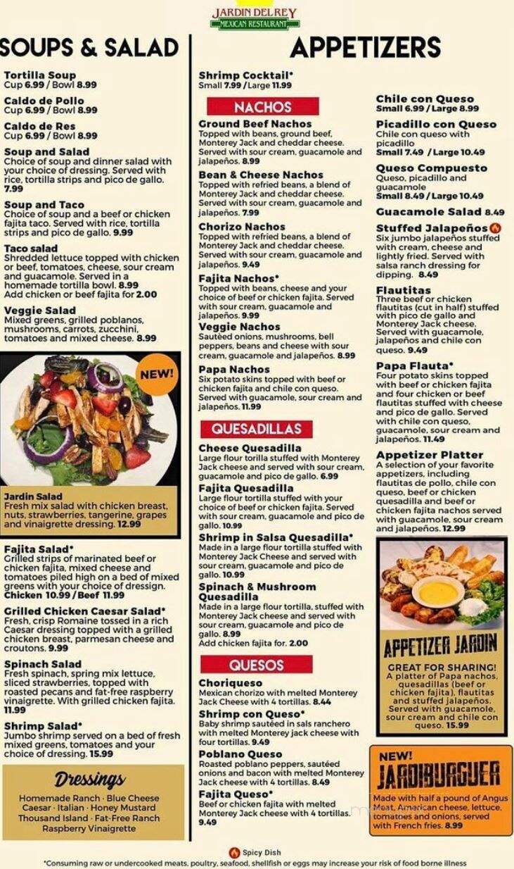 Jardin Del Ray - Leander, TX menu_pic