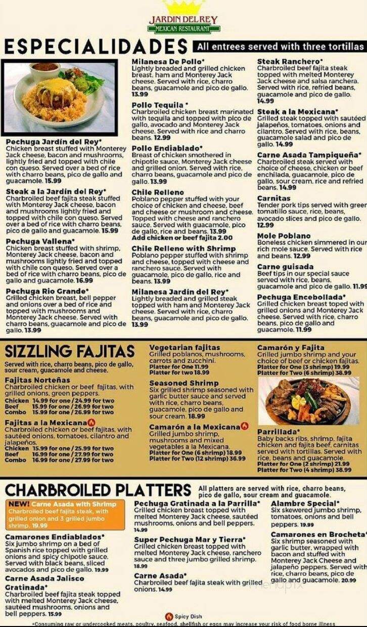Jardin Del Ray - Leander, TX menu_pic