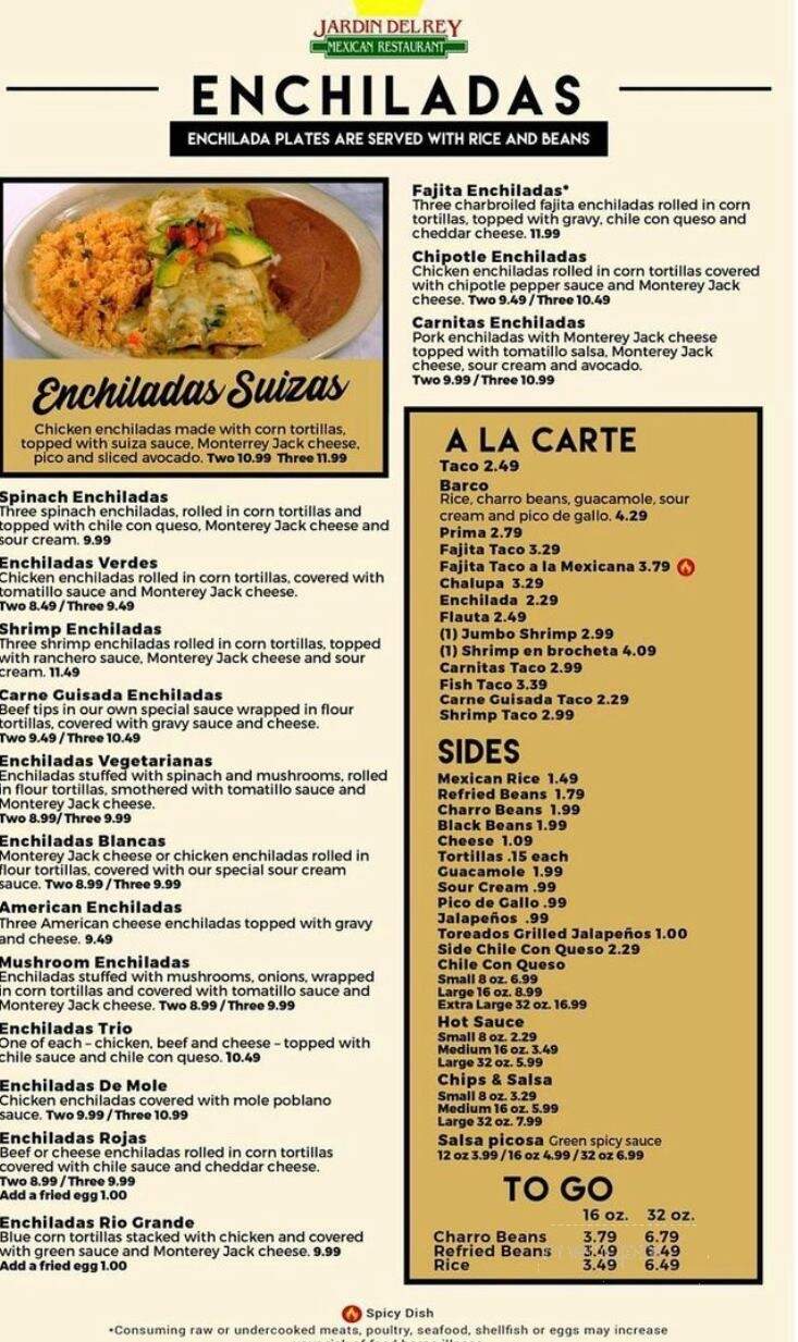 Jardin Del Ray - Leander, TX menu_pic