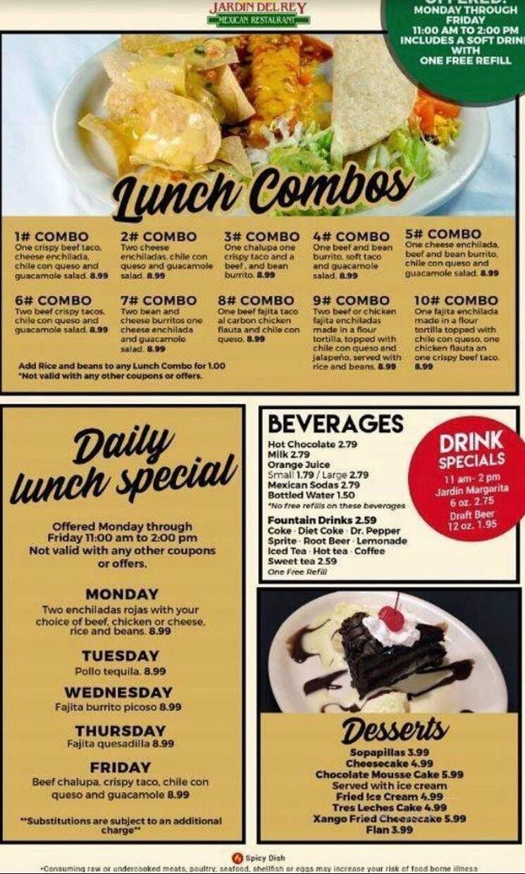 Jardin Del Ray - Leander, TX menu_pic
