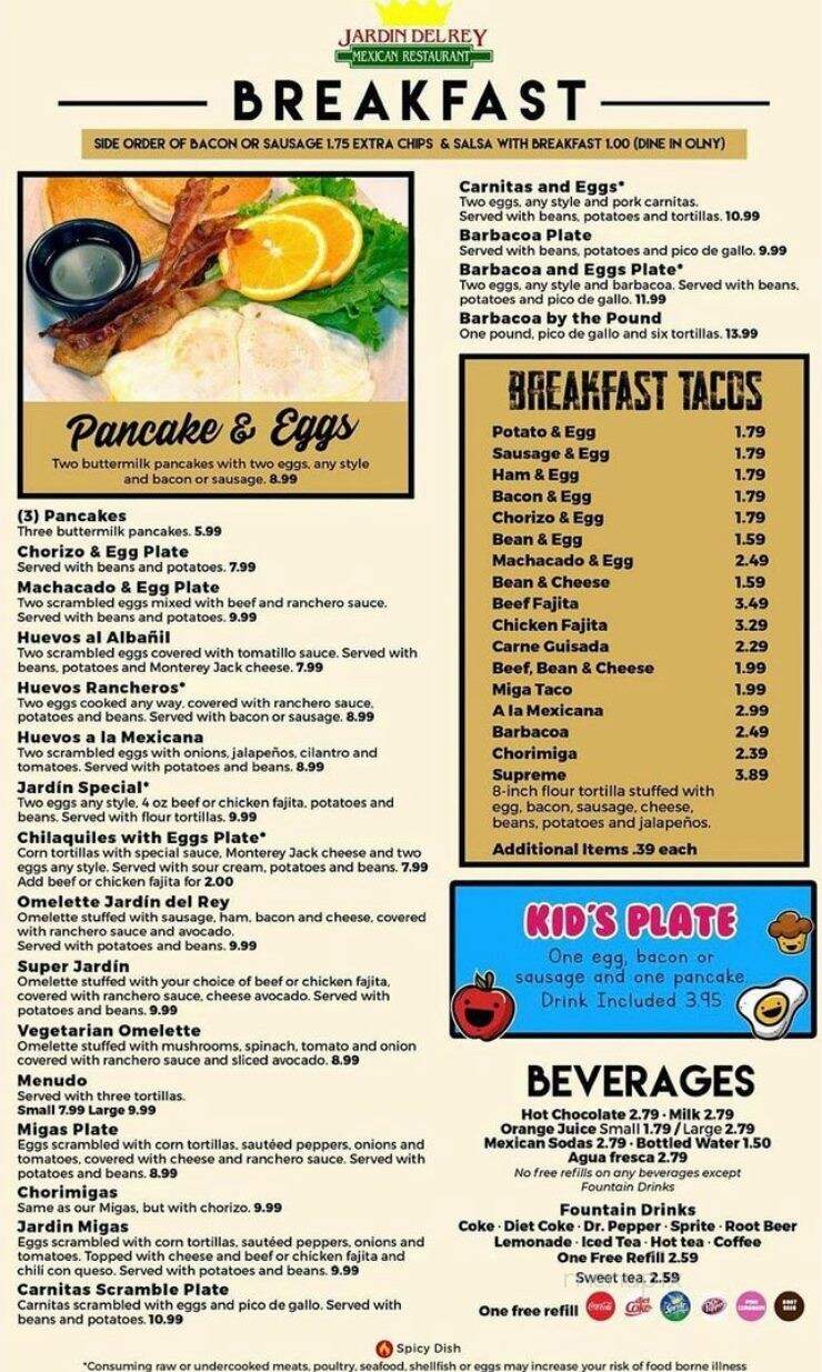 Jardin Del Ray - Leander, TX menu_pic