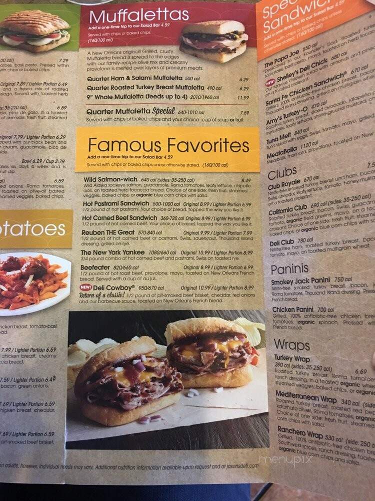 Jason's Deli - Tyler, TX menu_pic