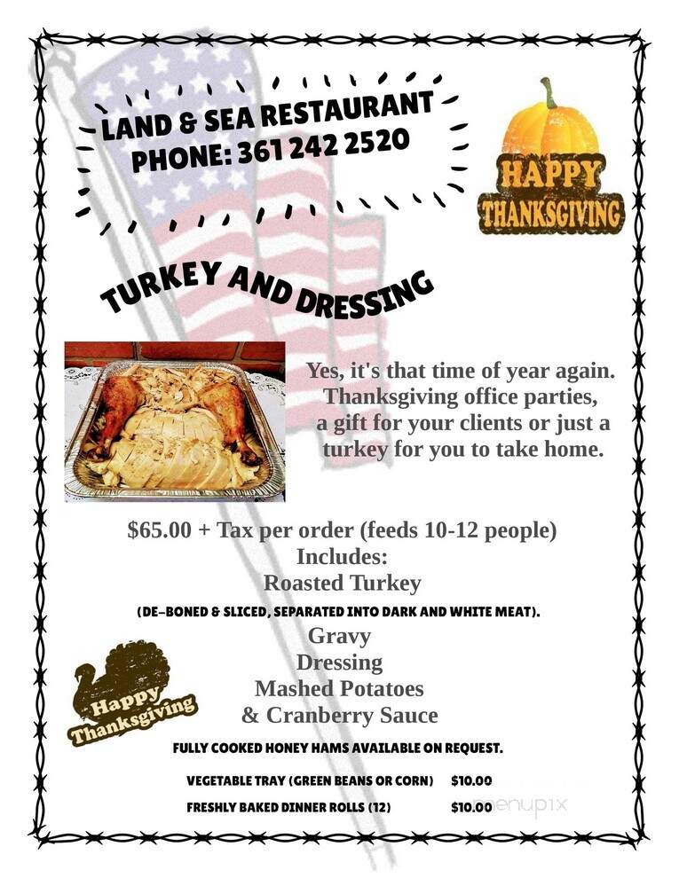 Land & Sea Restaurant - Corpus Christi, TX menu_pic