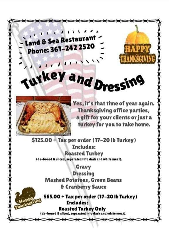 Land & Sea Restaurant - Corpus Christi, TX menu_pic