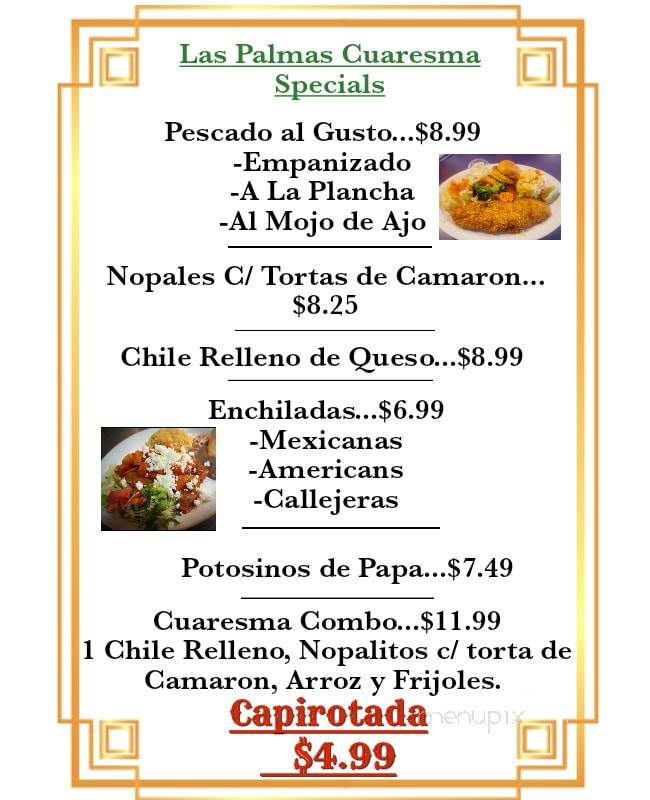 Las Palmas Bar & Grill - Laredo, TX menu_pic