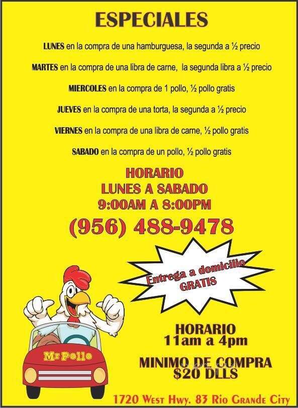 Mr Pollo - Rio Grande City, TX menu_pic