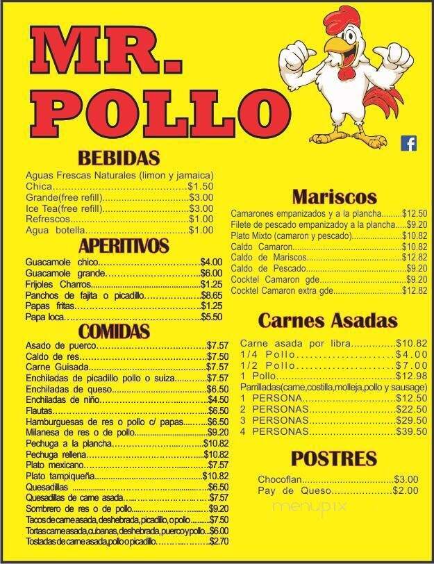 Mr Pollo - Rio Grande City, TX menu_pic
