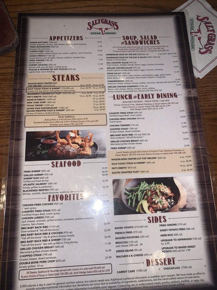 Saltgrass Steakhouse - Pearland, TX menu_pic