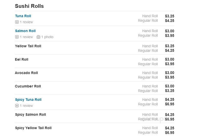 Shogun Japanese Grill & Sushi - Conroe, TX menu_pic