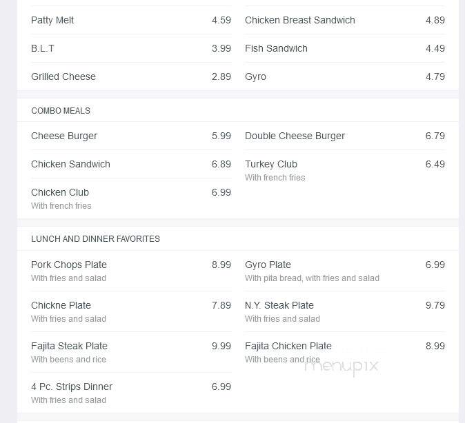 Stars Restaurant - Edinburg, TX menu_pic