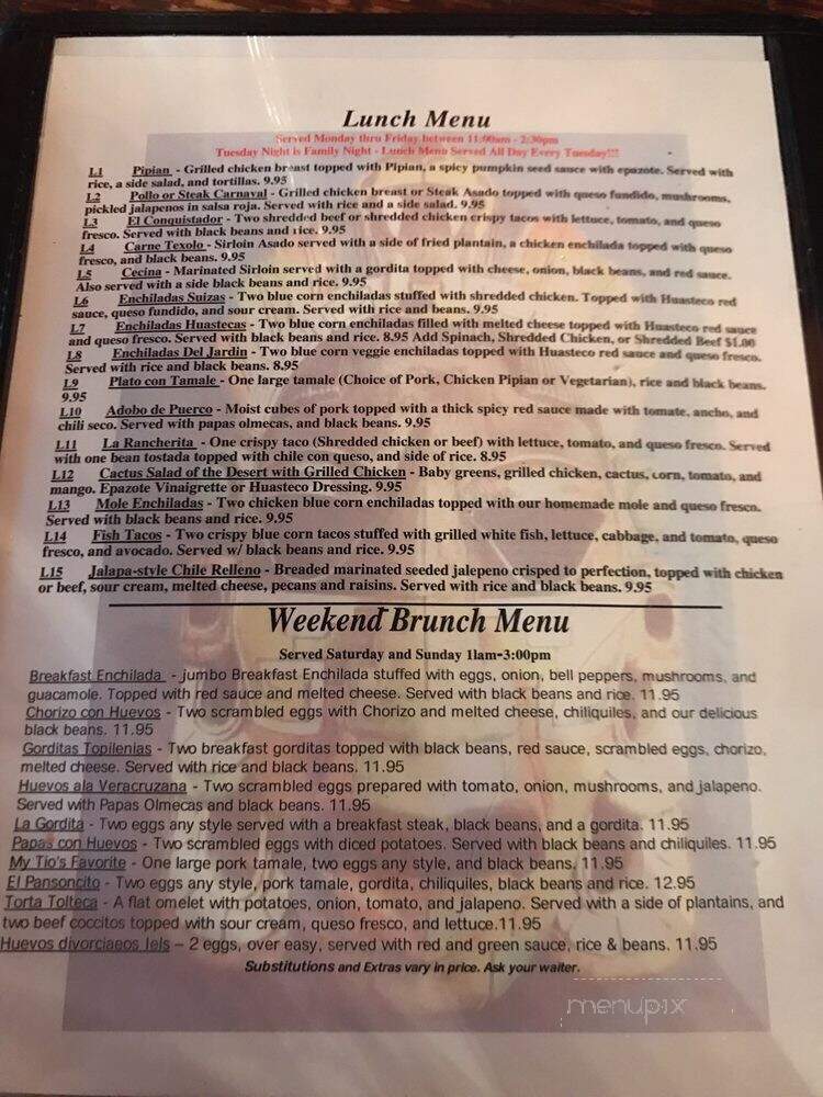 Veracruz Cafe - Cedar Hill, TX menu_pic