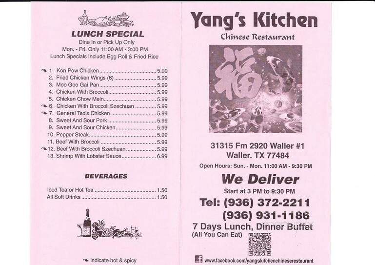 Yang's Kitchen Chinese Restaurant - Waller, TX