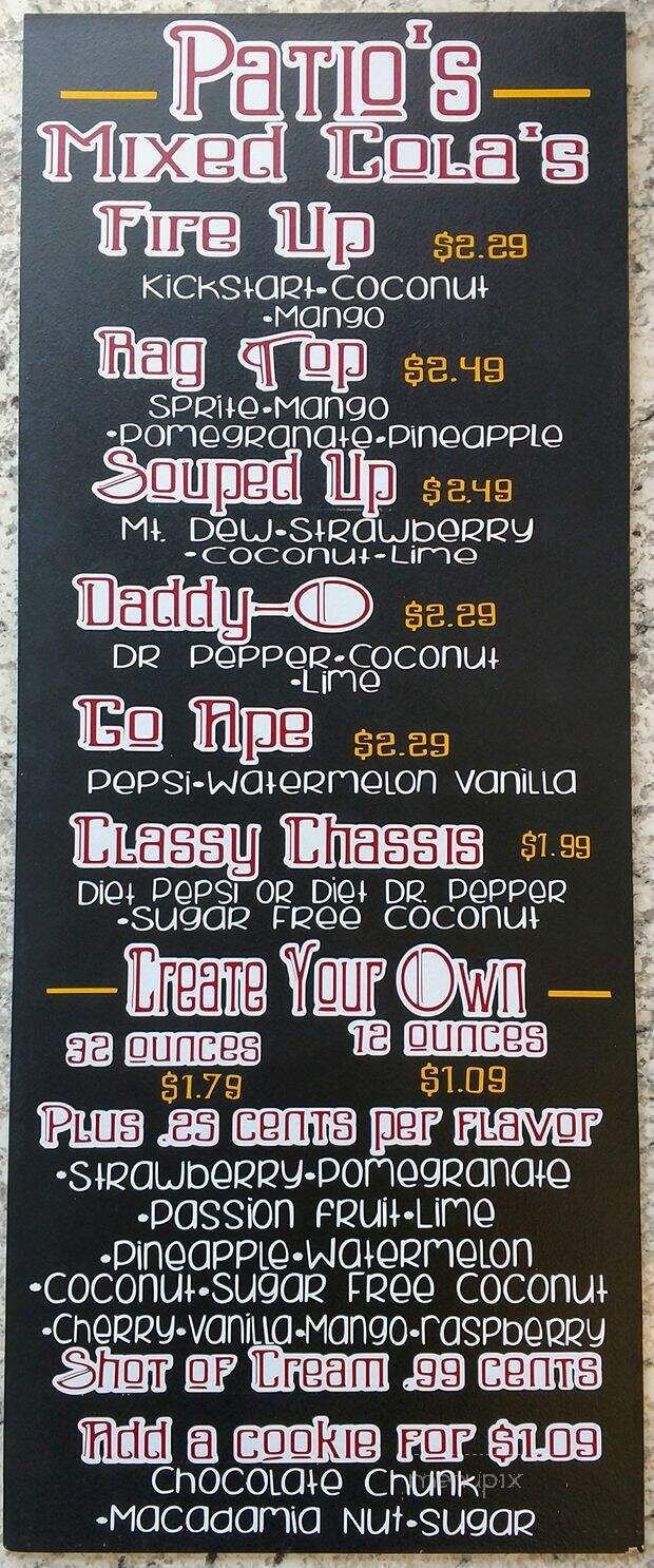 Patio Drive In - Blanding, UT menu_pic
