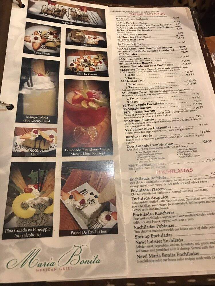 Maria Bonita Mexican Grill - Orem, UT menu_pic