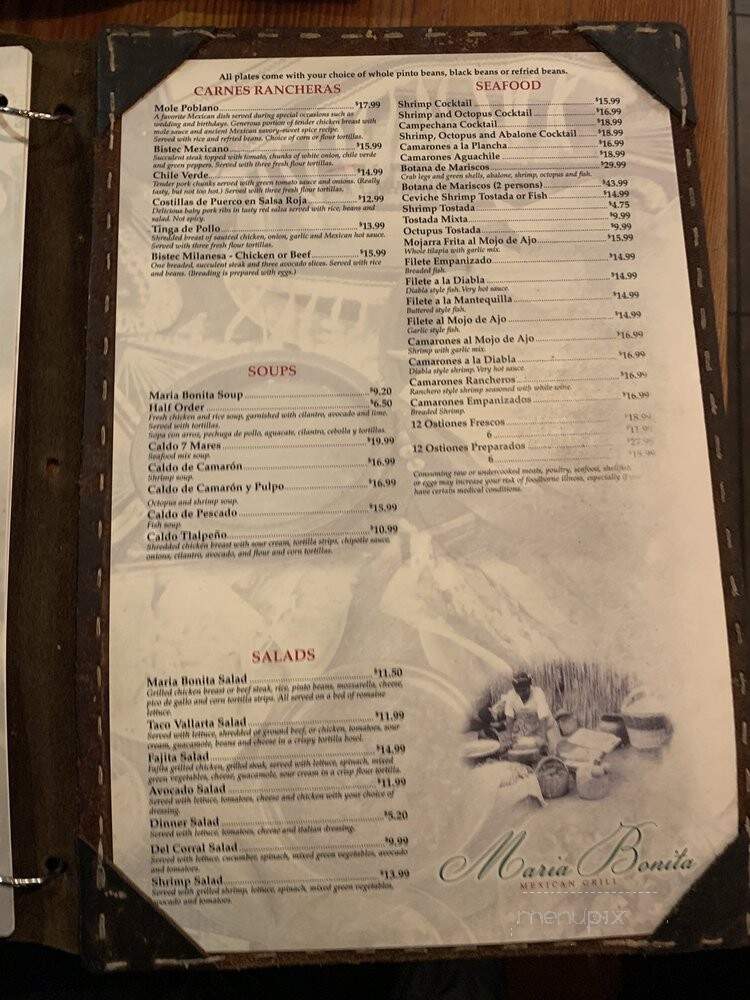 Maria Bonita Mexican Grill - Orem, UT menu_pic