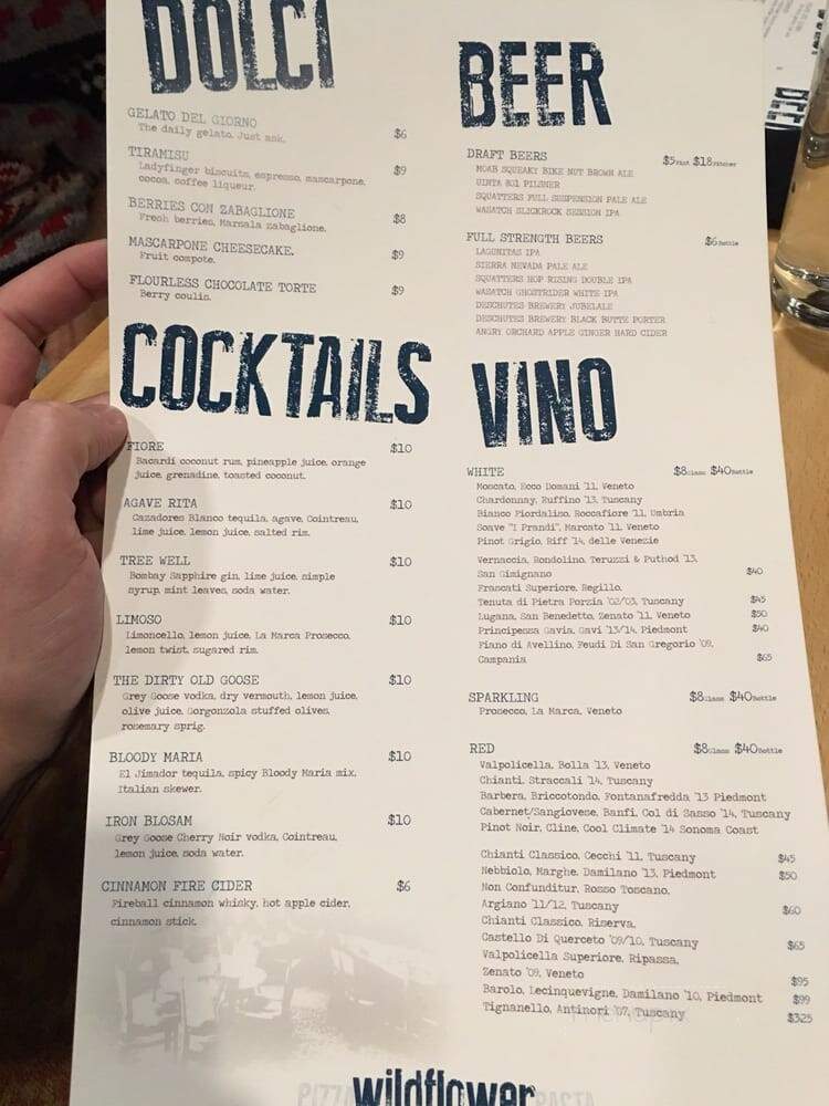 Wildflower Restaurant - Snowbird, UT menu_pic