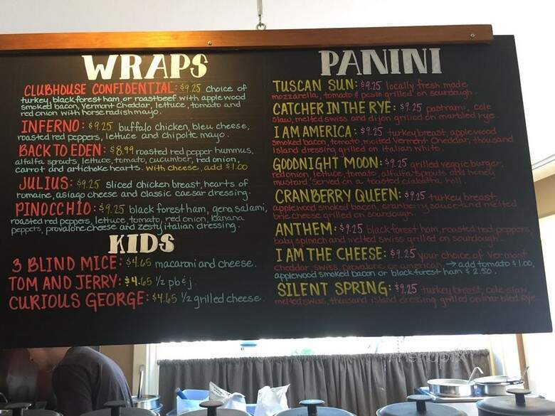 Spiral Press Cafe - Manchester Center, VT menu_pic
