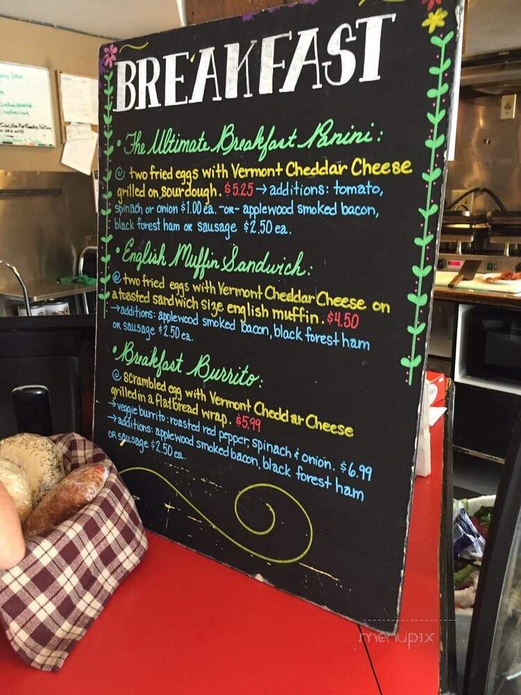 Spiral Press Cafe - Manchester Center, VT menu_pic