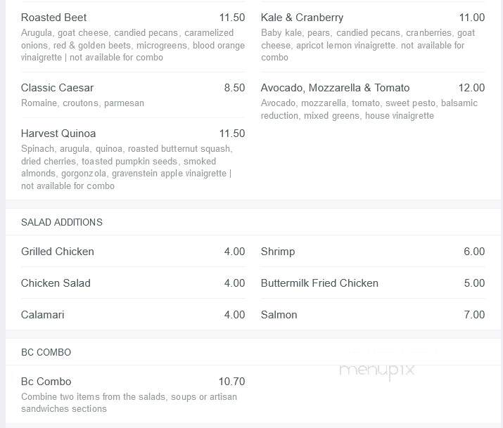 Baker's Crust Bread Market - Norfolk, VA menu_pic