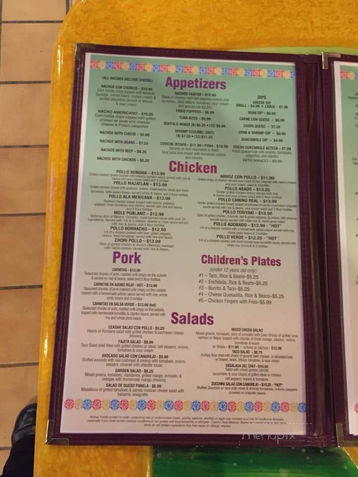 Camino Real - Virginia Beach, VA menu_pic