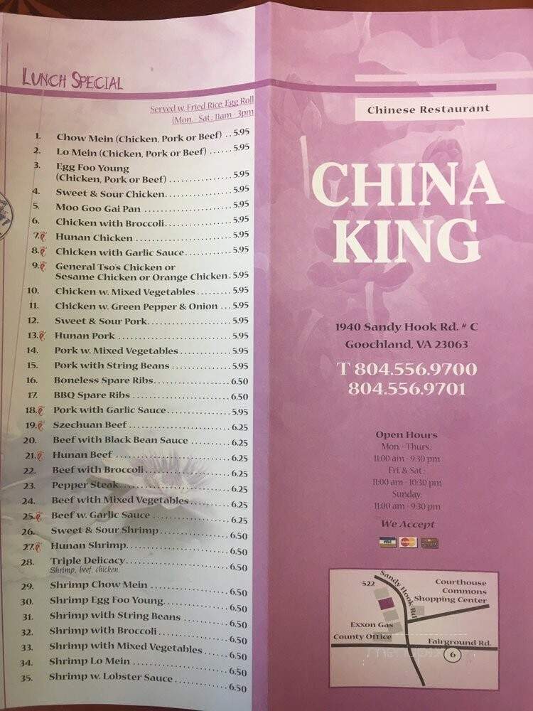 China King Restaurant - Goochland, VA