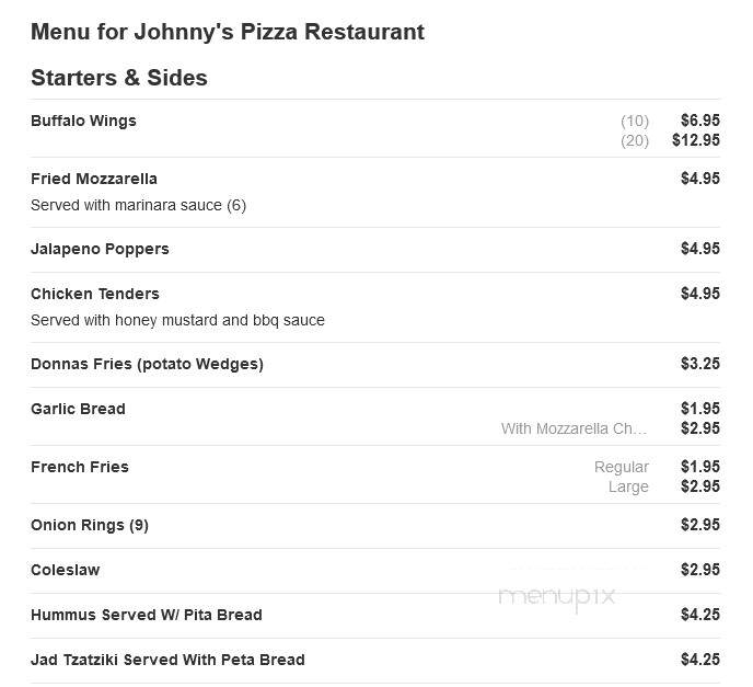 Johnny's Pizza Restaurant - Vienna, VA