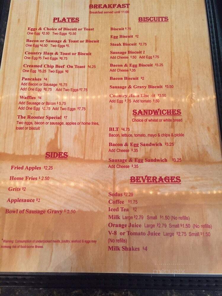 Lindsay's Roost Bar & Grill - Hot Springs, VA menu_pic