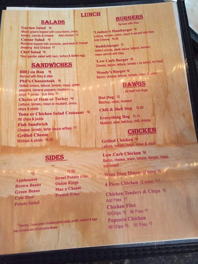 Lindsay's Roost Bar & Grill - Hot Springs, VA menu_pic
