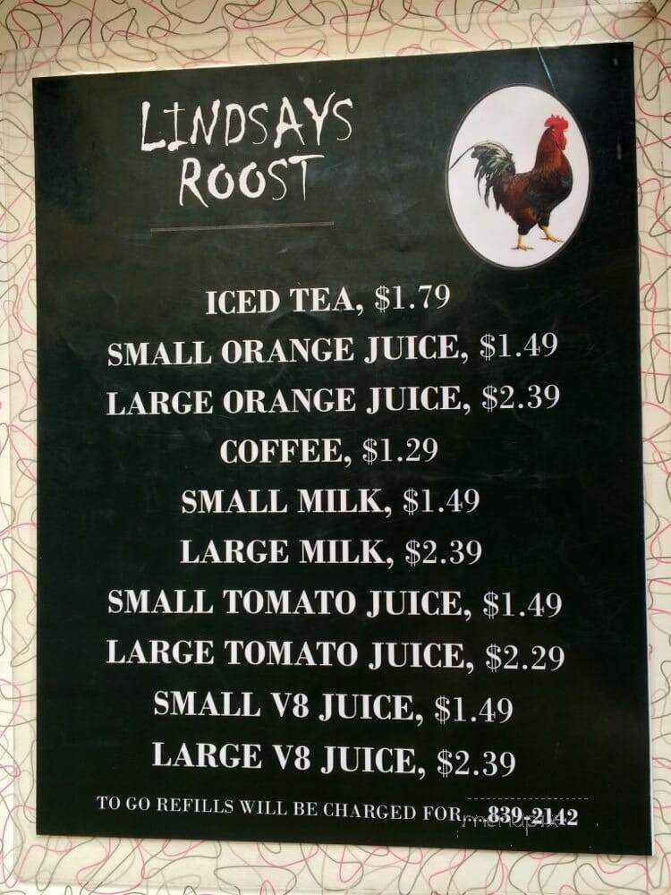 Lindsay's Roost Bar & Grill - Hot Springs, VA menu_pic