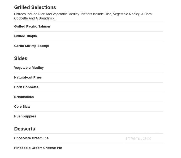 Long John Silver's - Lynchburg, VA menu_pic