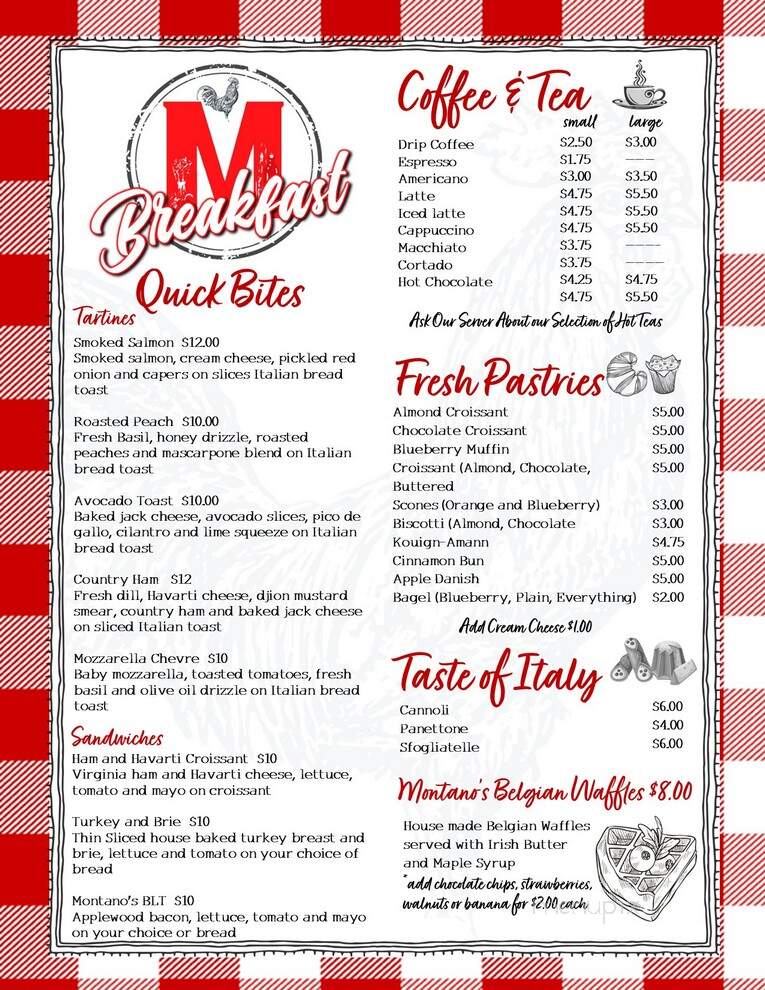 Montano's International Restaurant - Roanoke, VA menu_pic