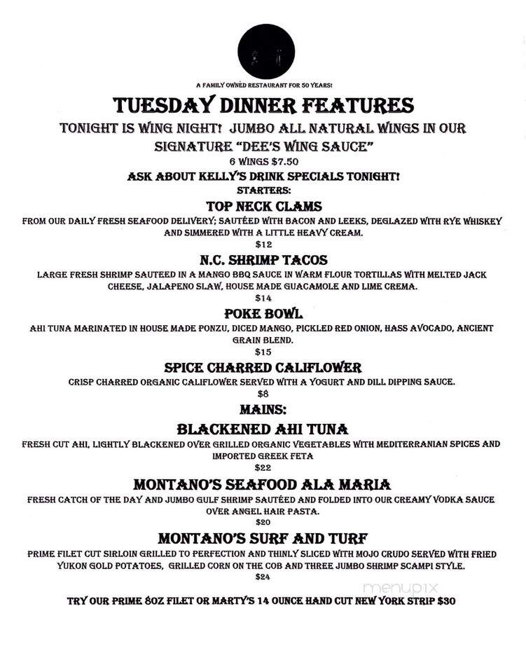 Montano's International Restaurant - Roanoke, VA menu_pic